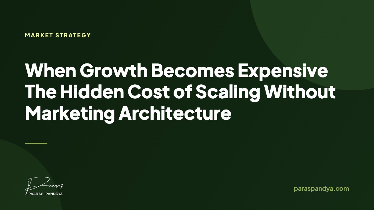 When Growth Becomes Expensive The Hidden Cost of Scaling Without Marketing Architecture