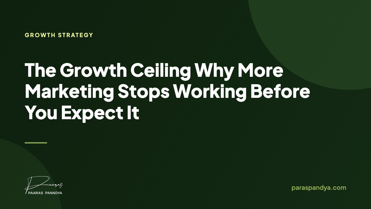 The Growth Ceiling Why More Marketing Stops Working Before You Expect It